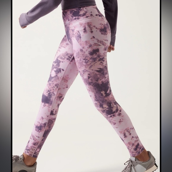Athleta ATHLETA GIRL HIGH RISE CHIT CHAT TIGHT Size XXXL/16 Pink Purple 982645 - Picture 3 of 8